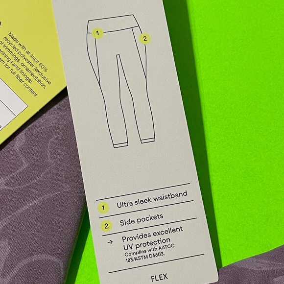 NWT Women's Flex High Rise 7/8 Leggings All In Motion Purple L #LX10 - Picture 2 of 7